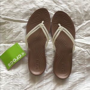 Crocs flip flops! NWT